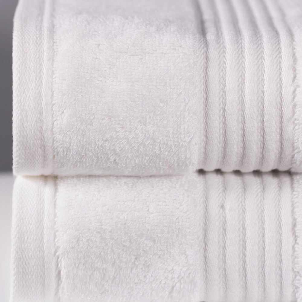 Ensemble de serviettes de bain de luxe en bambou blanc